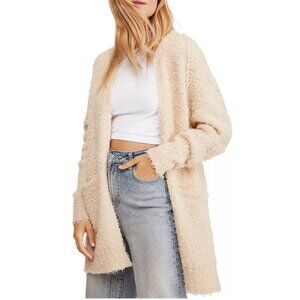 Free People, Once In A Lifetime Long Cardigan, Ivory, Size XS, NWT